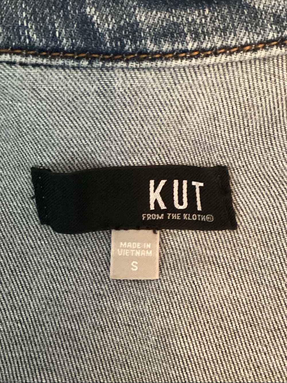 KUT FROM THE KLOTH Distressed Denim Romy Shirt - Picture 7 of 9